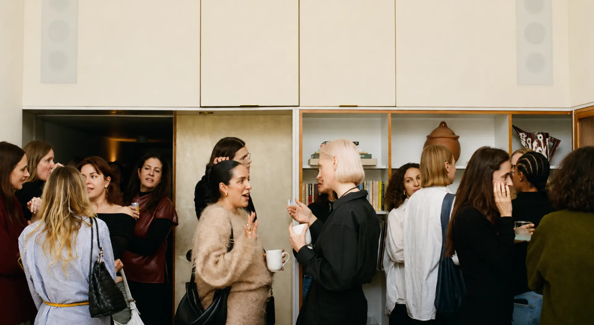Guests gathered at an intimate event